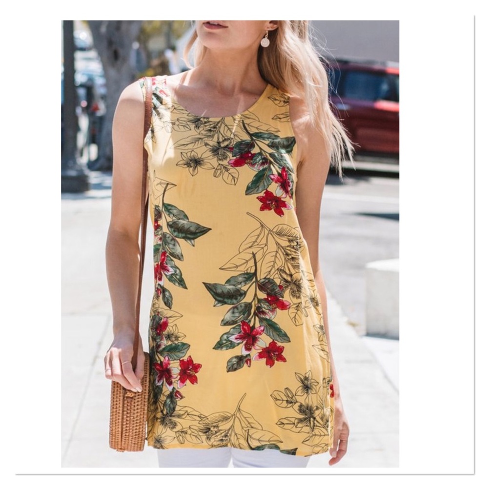 Yellow Floral Tunic